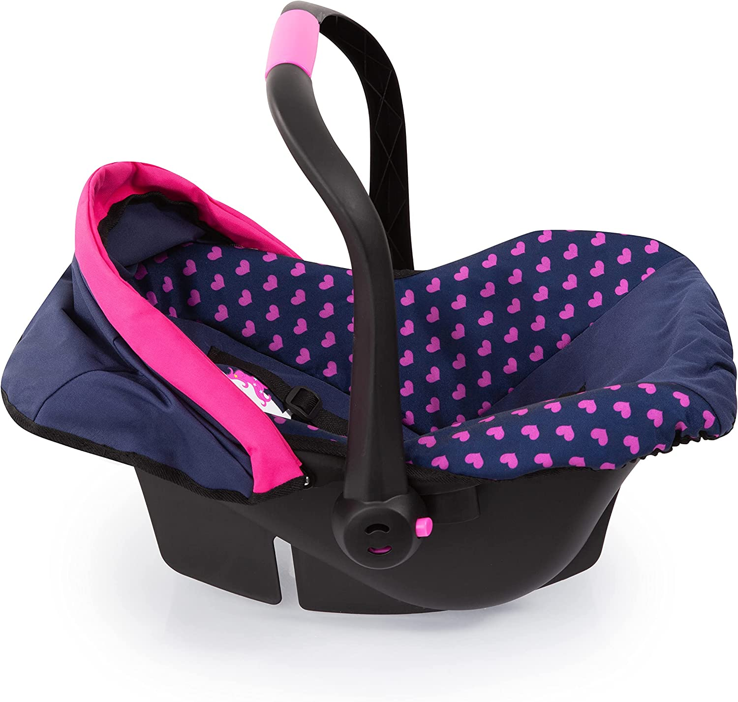 Bayer Design Baby Doll Deluxe Car Seat with Canopy- Blue and Pink image number 4