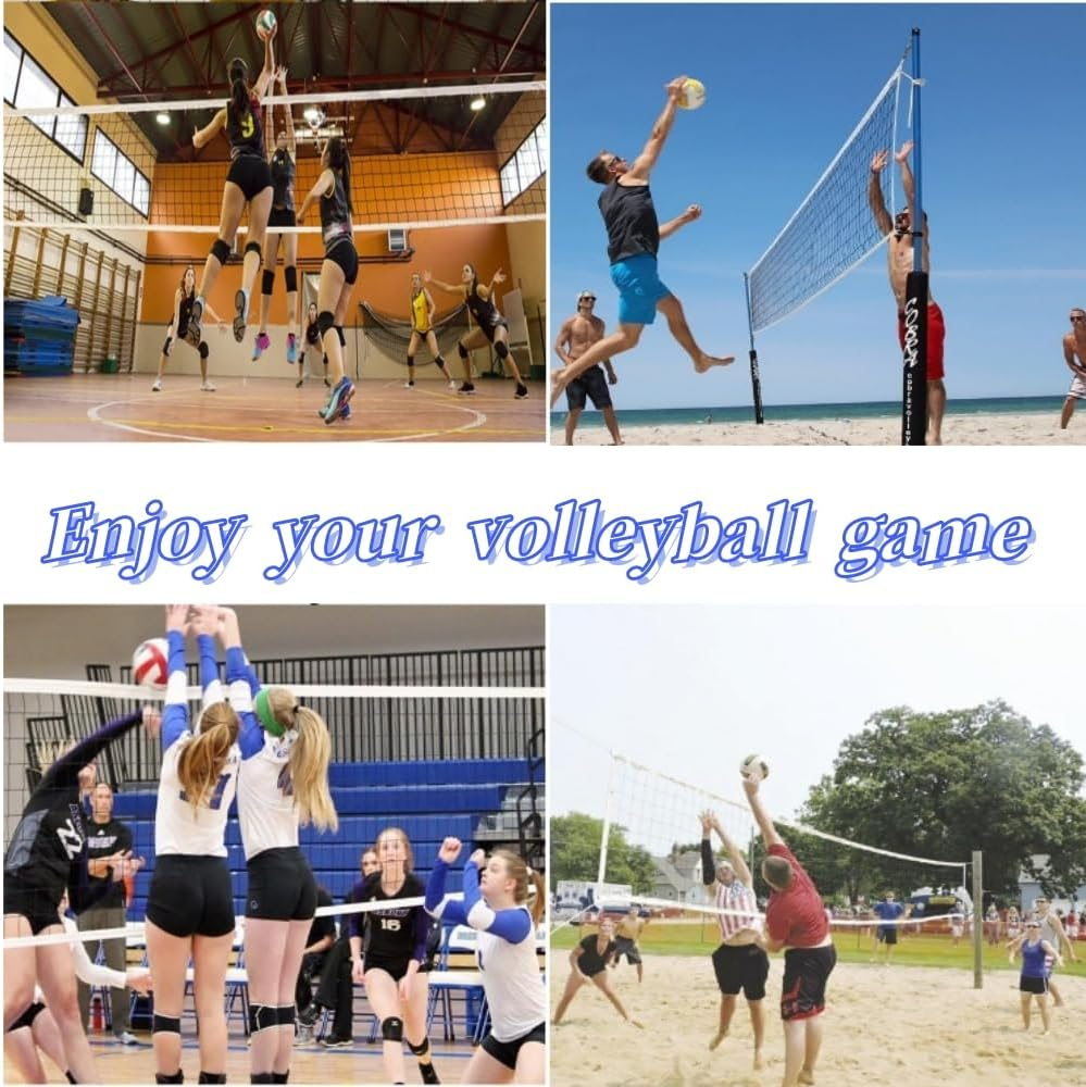 DACUAN Tournament Volleyball Net 9.5M X 1M Outdoor with Tear-Resistant Border Aircraft Steel Cable,Portable Volleyball Net for Outdoor Backyard Court Yard. image number 3