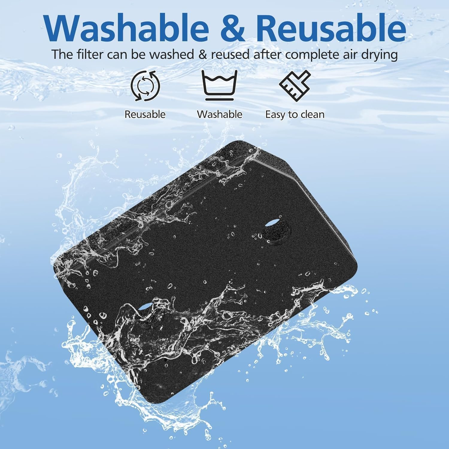 Plinth Filter Replacement for Miele T1 Dryer - 9164761 Heat Pump Tumble Dryer, Toe-Kick Lint Foam Filter Replacement for Miele T1 Dryer image number 4