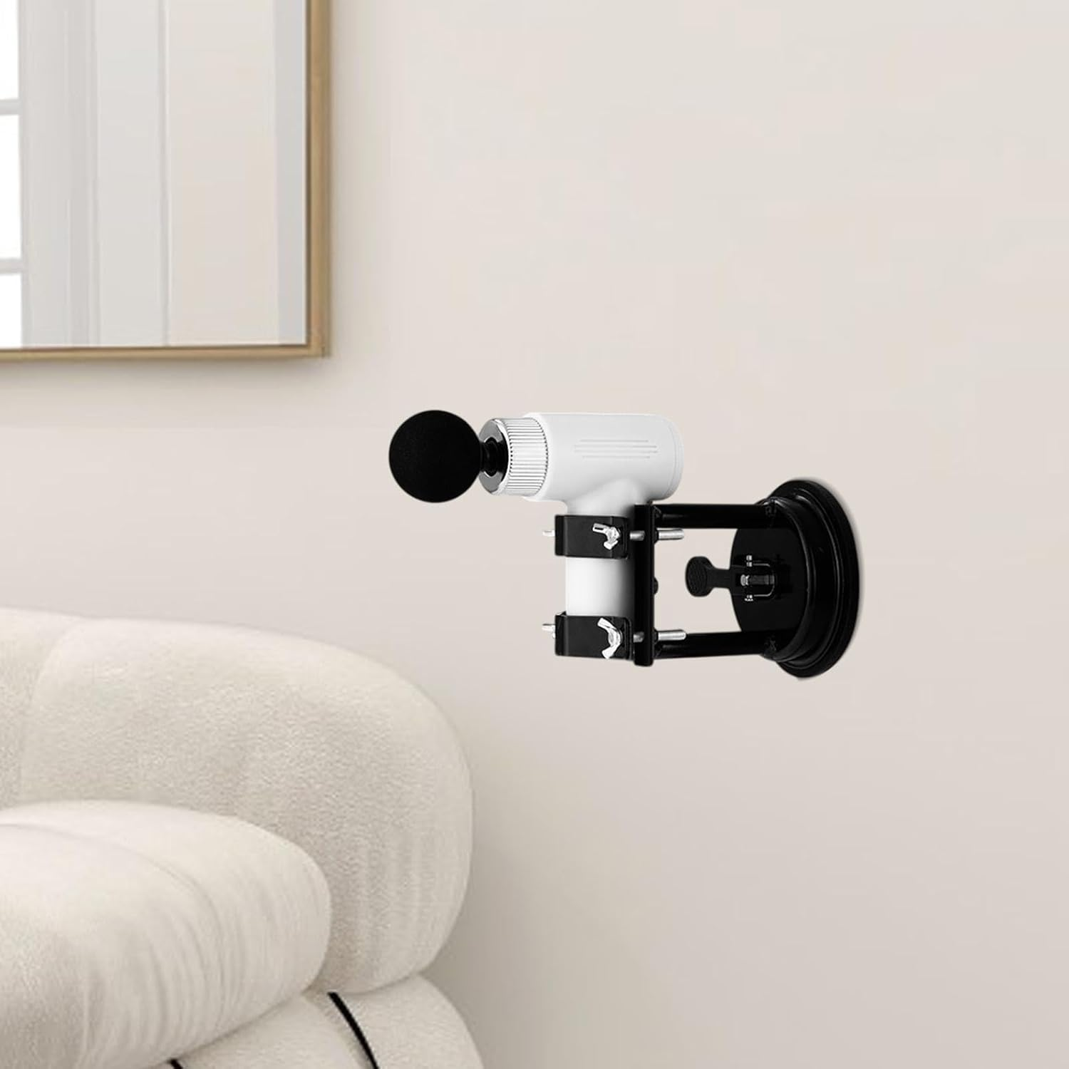 "Abbraccia" Massage Device Holder Massage Grip Holder Room Home Easy Installation Powerful Suction Cup Bracket Mounting Base image number 4