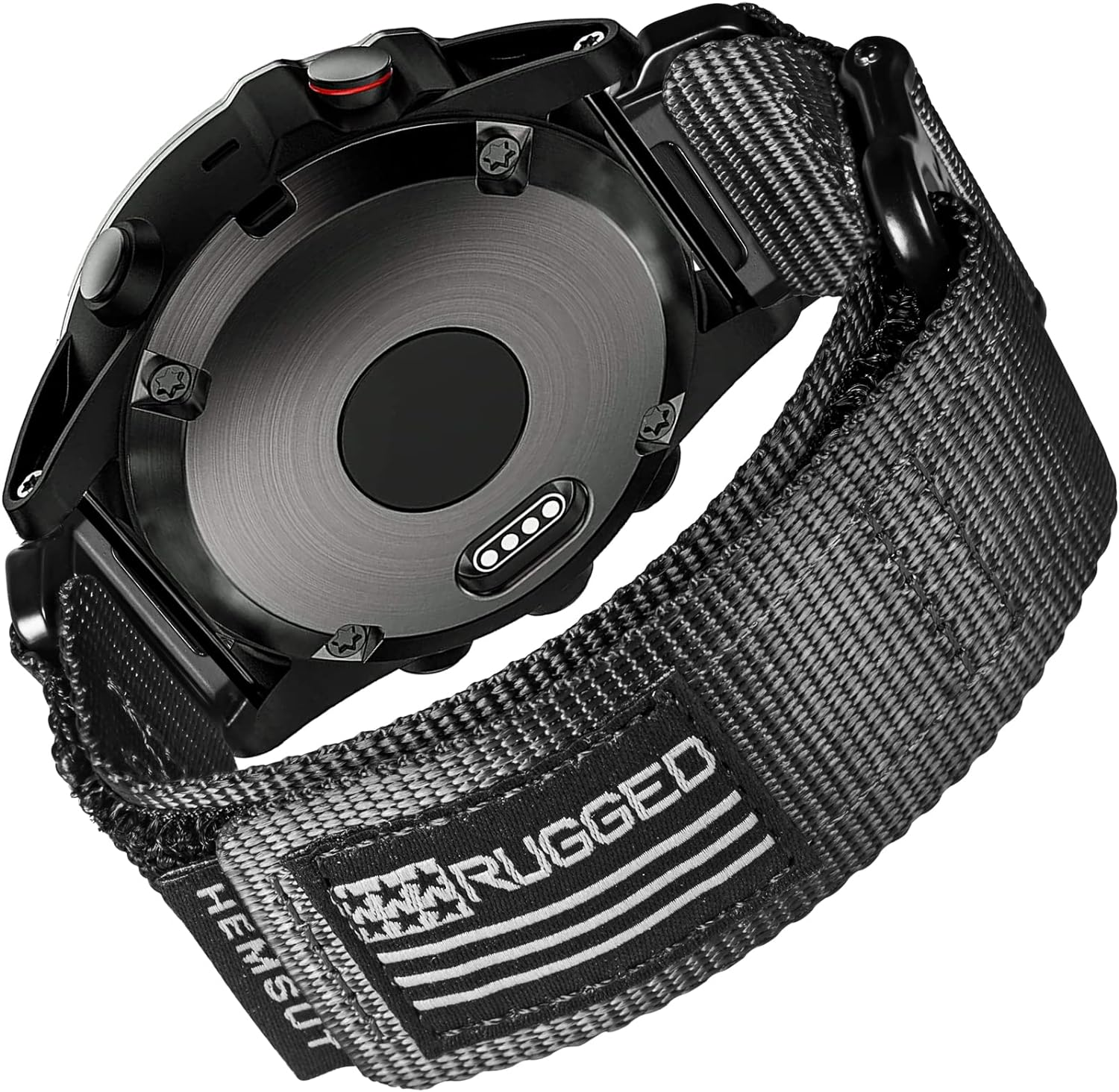 Compatible with Garmin Watch Band, Super Rugged Nylon Sports Strap with Woven Loop Design, for Fēnix/Forerunner/Vivoactive/Approach/Marq/Quatix/D2 Series Tough Replacement Band for Men