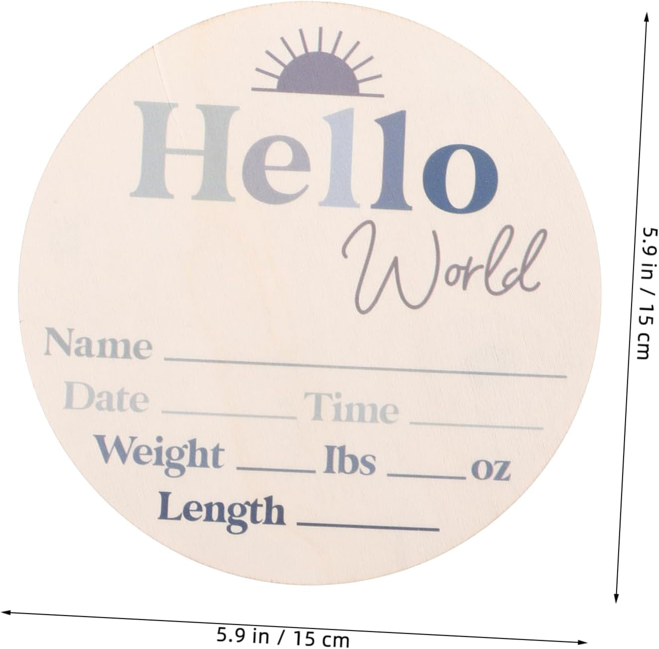 Yardwe Monthly Milestone Card Growth Commemorative Wood Sign Floral Design Newborn Name Announcement for Shower Decor image number 5