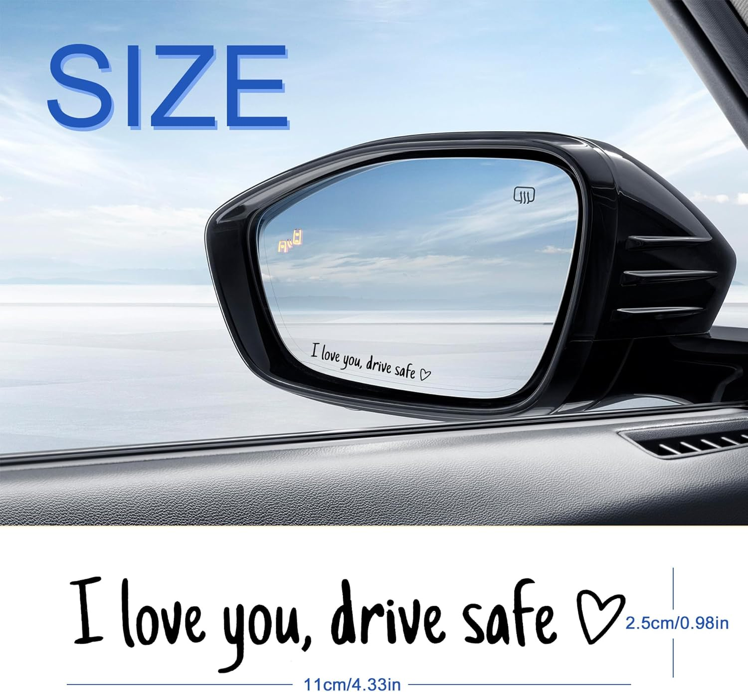 10 Pcs Rearview Mirror Decal, Funny Car Decals for Women, Rear View Mirror Sticker, Affirmation Vinyl Car Stickers and Decals, Car Window Decals Car Decoration Accessories (10 Pcs) image number 4