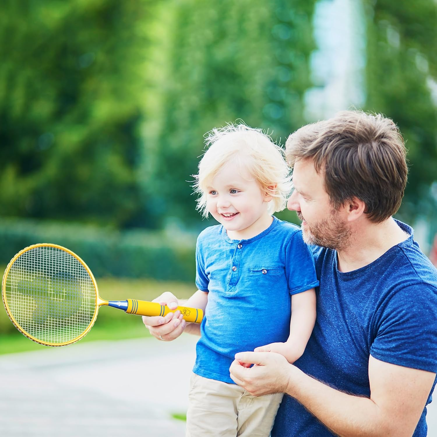 JOY SPOT! Kids Badminton Rackets Set with Soft Grip, Oversize & Lightweight Shuttlecocks Racquet with Carry Bag for Children Youth, 2 Player Sport Game for Indoor Outdoor Backyard image number 5