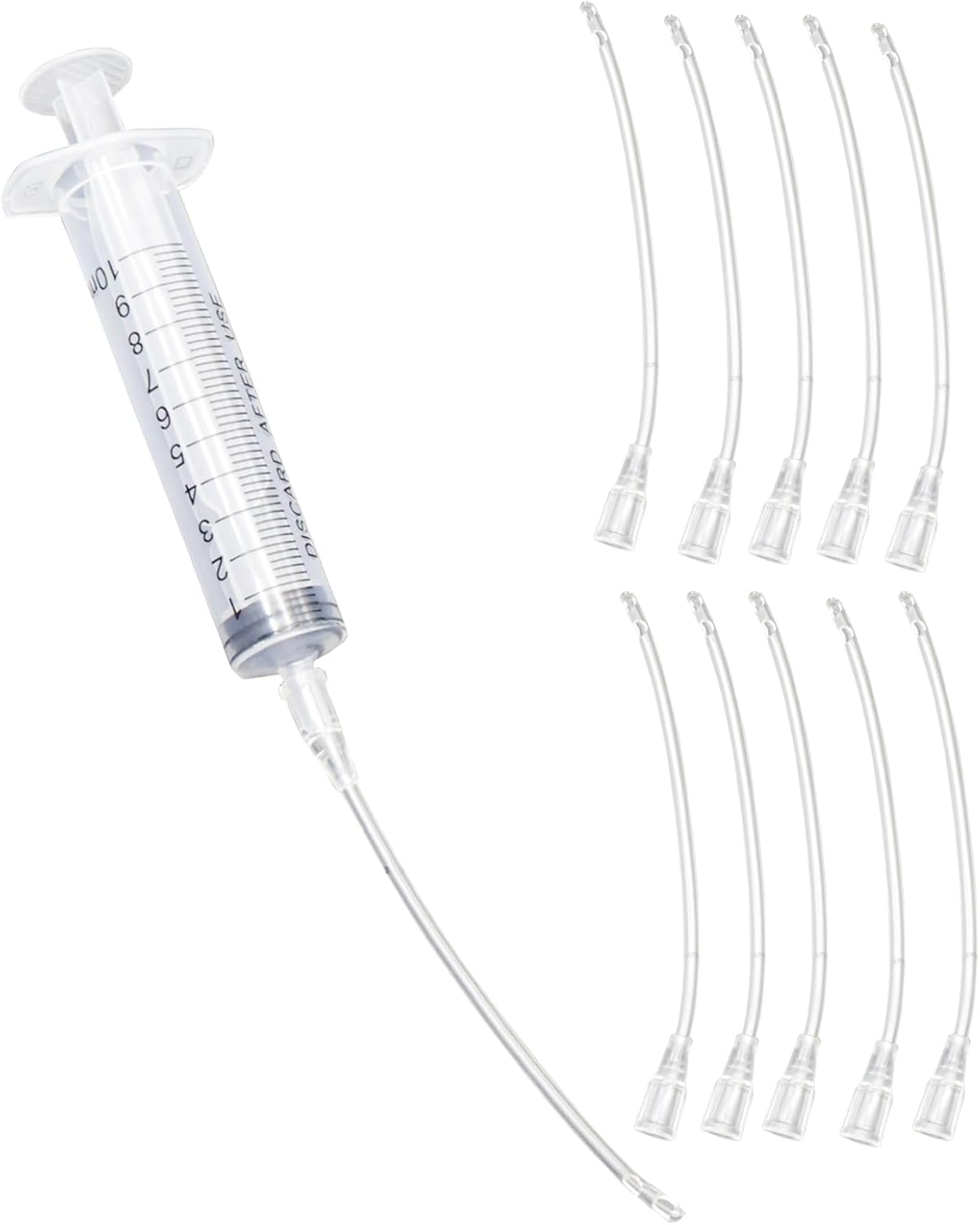 Syringe with Hose, Young Birds Feeder Set, Syringe 10 Ml with 10 Pieces Hose, Pigeon Accessories, Baby Birds Parrot Supply Syringes, Hand Feeding Tool, for Feeding Milkbirds Parrots Small image number 6