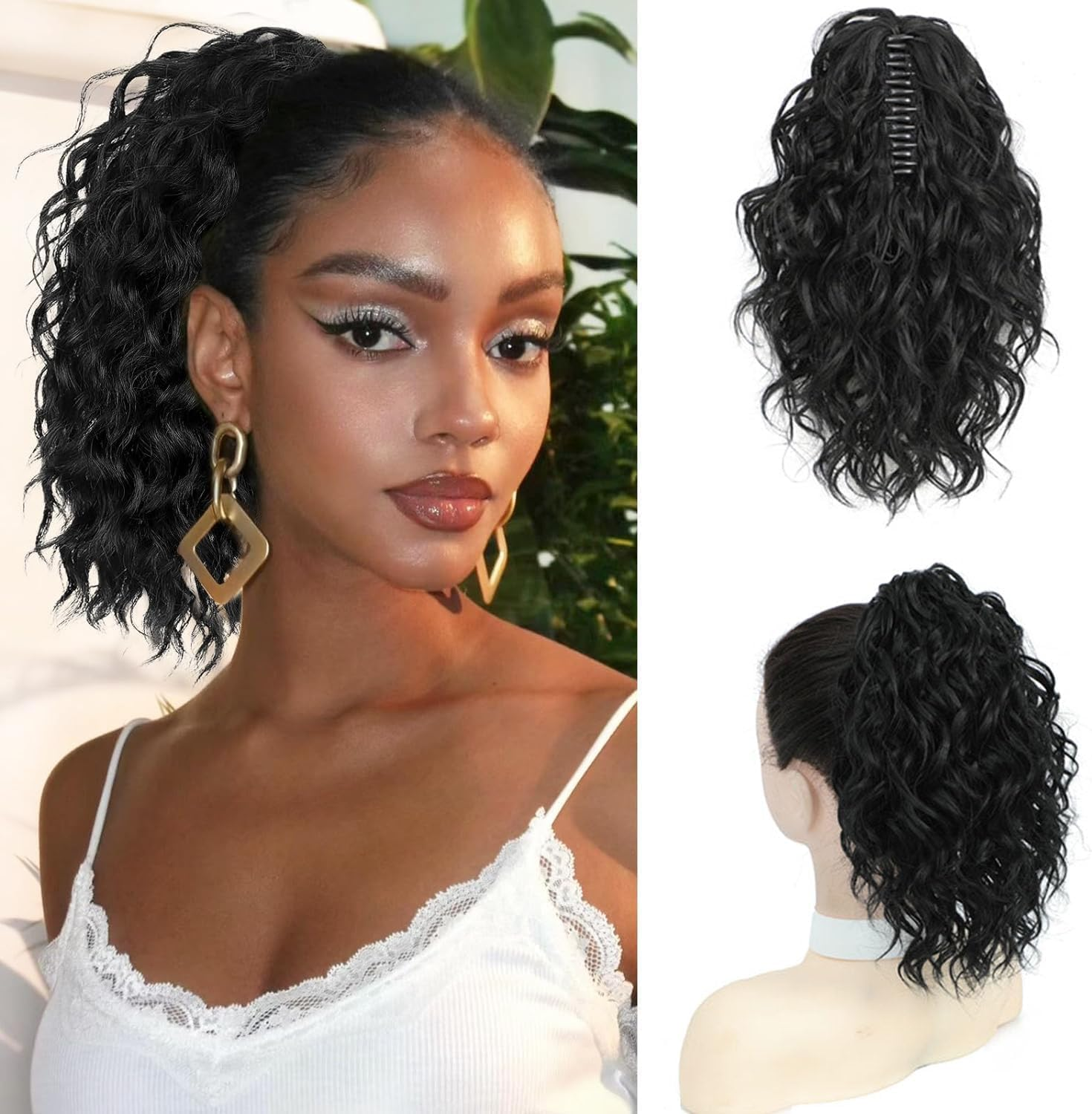 Fine plus 30.48 Cm Claw Clip Ponytail Extension