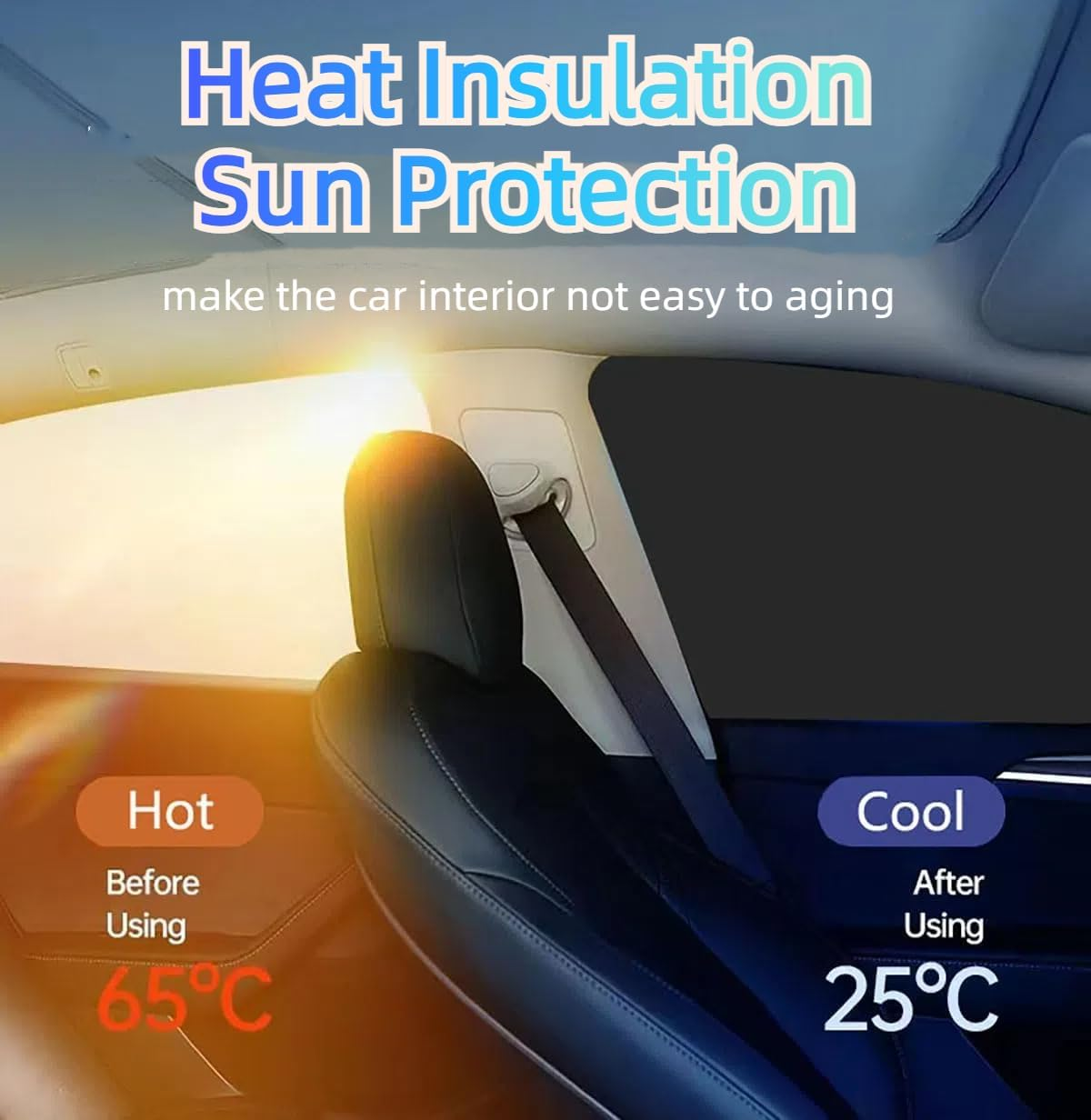 ALLWILLWELL Tracked Car Side Window Sunshade Sunshade UV Protection Heat Shield Privacy Smooth Track Design Can Be Pushed and Pulled at Will Easy to Install Car Sunshade Sunblinds image number 6