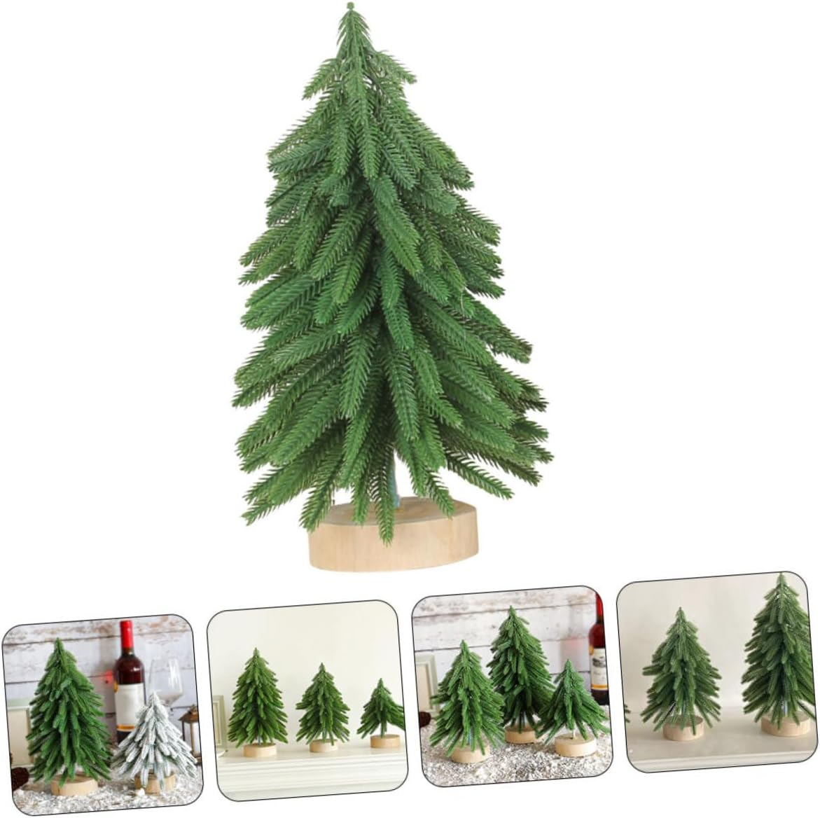 Mini Christmas Tree Tabletop Pine Tree Christmas Decor Home Shop Display Festival Scene Decor image number 1