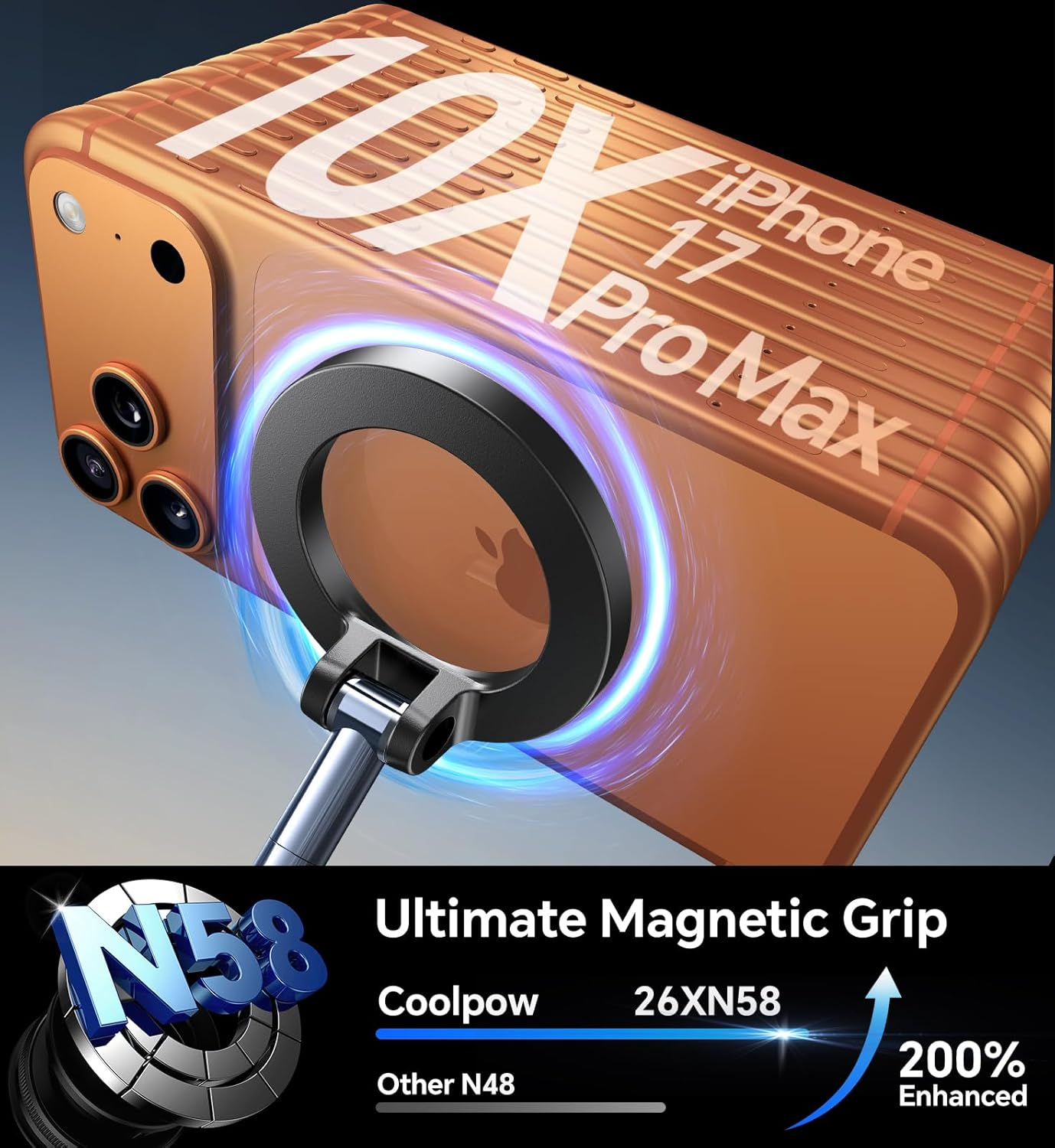 For Magsafe Car Mount, 360&deg; Adjustable Vacuum Suction Phone Holder,Magnetic Mobile Phone Holder for Car Fit Iphone 16 Pro Max plus 15 14 13 12