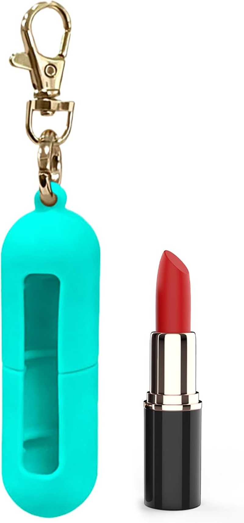 Lip Balm Keychain - Portable Silicone Pocket,Lip Balm Holder - for Travel Purse Wallet Gym Workplace Outdoor Activities Daily Commute - Lake Blue image number 4