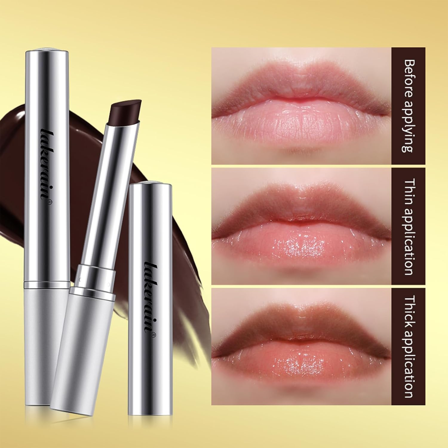 Black Honey Lipstick,Hydrating Non-Sticky Lip Balm with Intense Color, Long-Lasting Glossy Lip Tint for a Smooth, Glowy Look for Women (Black*1Pcs, 1) image number 5