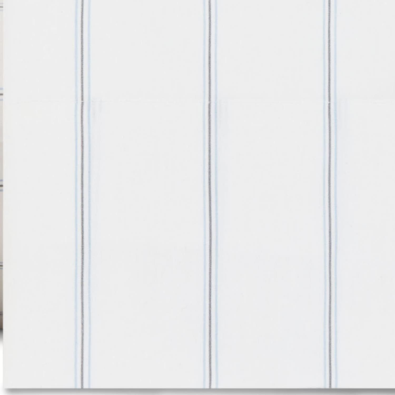 Nautica - Twin Bed Sheets, Cotton Percale Bedding Set with Matching Pillowcase, Crisp & Cool, Fully Elasticized, Dorm Essentials (Skippers Island Light Blue) image number 3