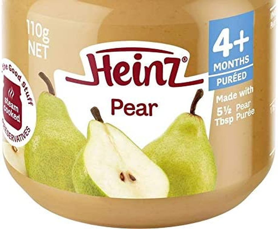Heinz 4+ Months Pear Puree Jar Heinz for Baby Food Jar Vegetarian No Artificial Flavours, No Preservatives, No Added Colours 110G (Pack of 6) image number 5