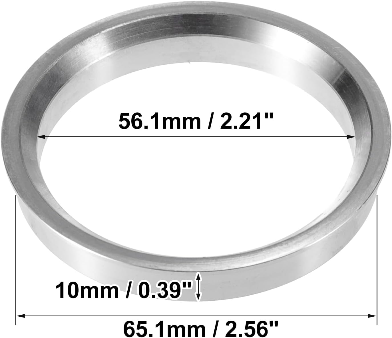 X AUTOHAUX 4 Pcs OD 65.1Mm to ID 56.1Mm Aluminum Alloy Car Hub Centric Rings Wheel Bore Center Spacer image number 2