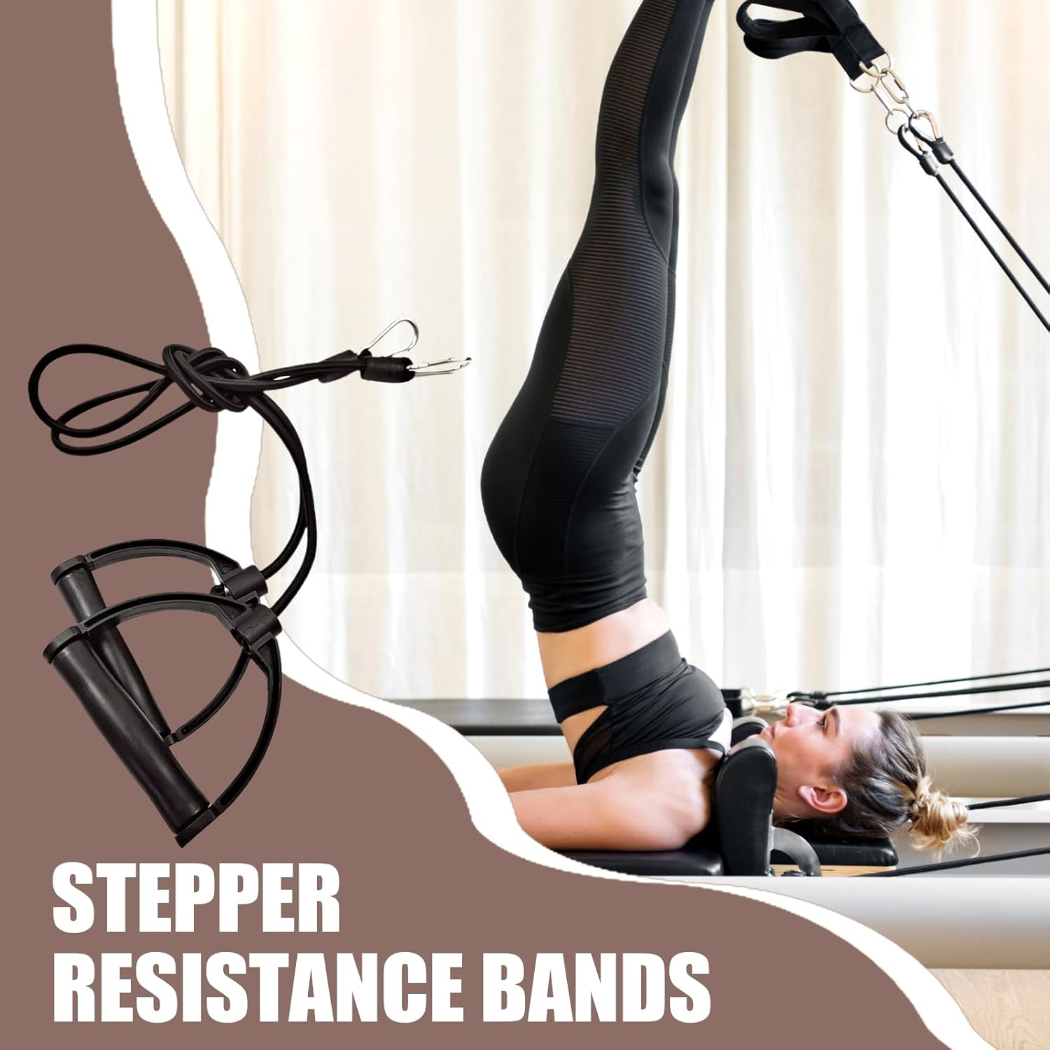 Resistance Plate Bands - Resistance Bands with Handle | Vibration Straps | Multifunctional Ergonomic Band Workout | Household Exercise Supplies | Exercise Supplies for Strength Muscle Training image number 3