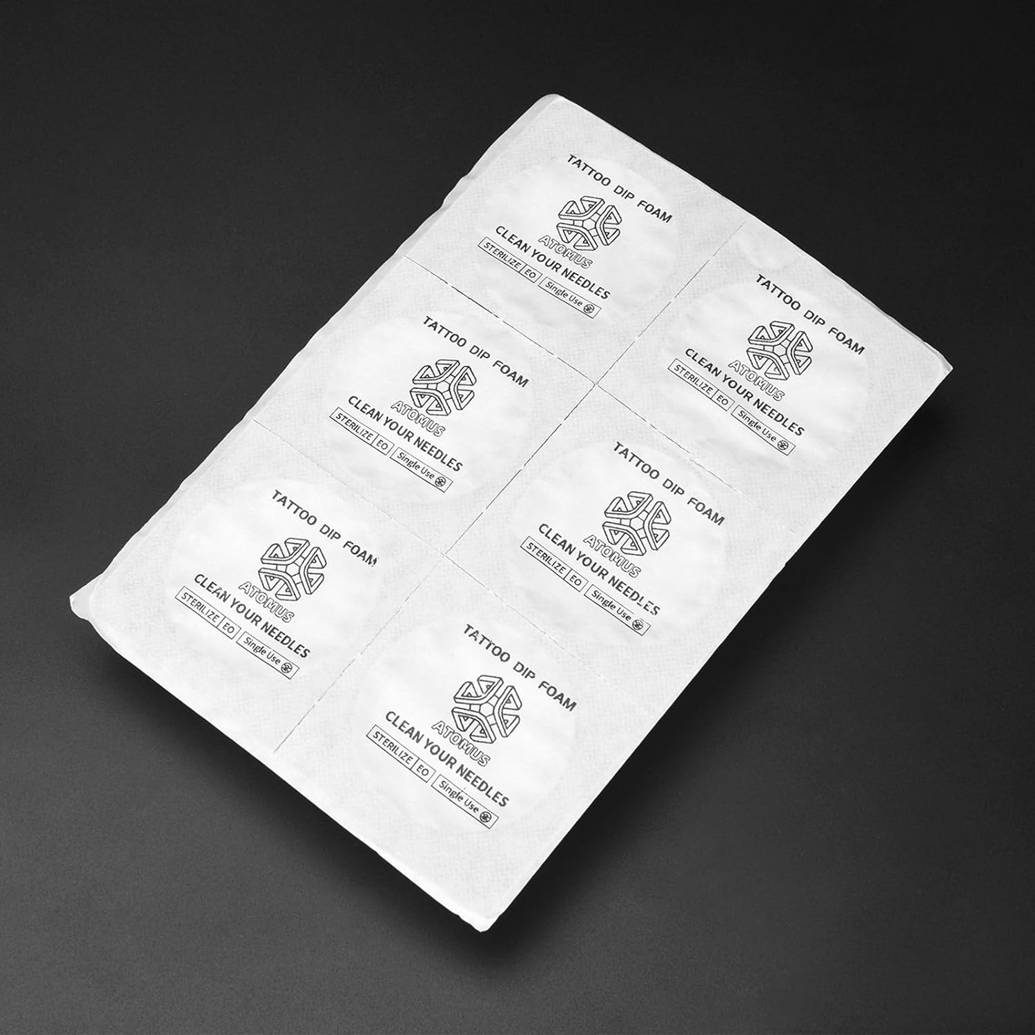 ATOMUS Tattoo Dip Foam 36Pcs Tattoo Needles Dip Cup Caps Tattoo Needles Cleaning Cups Needles Head Tip Dip Foam Tattoo Clean Supplies image number 6