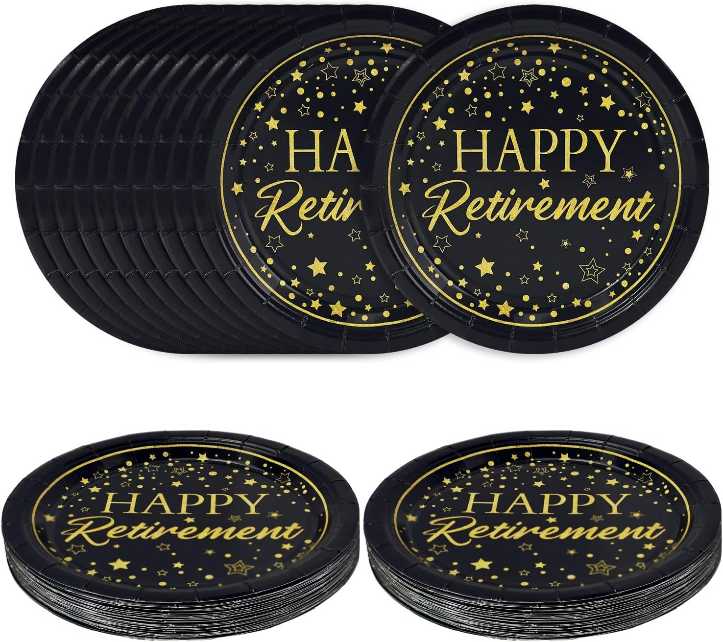 50 PCS Race Car Dessert Plates 7 Inch Black and White Checkered Paper Plates for Racing Theme Party Birthday Baby Shower Decoration Disposable Party Plate