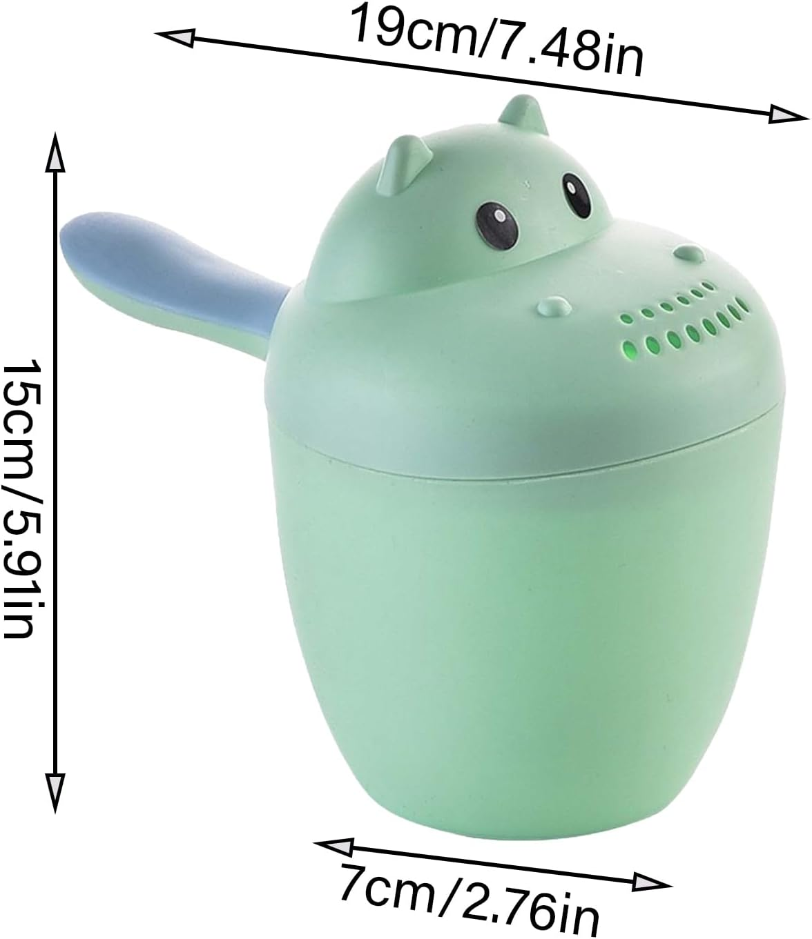 Baby Shampoo Rinser - Hippopotamus Shampoo Rinse Cup for Kids | Baby Rinse Cup Bath Rinser Wash Hair by Protecting Kids Eyes image number 6