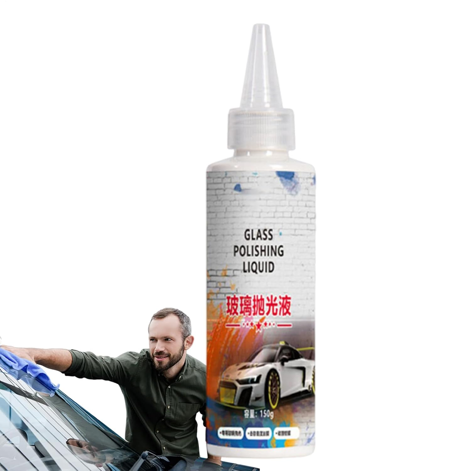 Car Glass Cleaner Agent,Car Window Oil Film Remover Agent - Easy to Use Automotive Paint Polishing Liquid for Truck Trailer Sedan image number 5