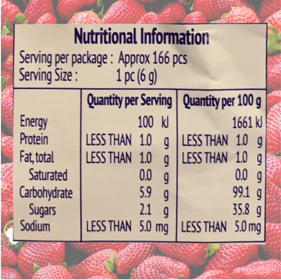 Heart Beat Jumbo Love Candy Strawberry Flavour 6G Each - Bulk Value Pack 166 Piece Pack (1Kg) image number 3