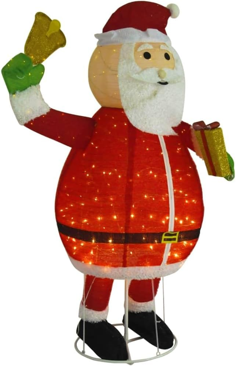 Decorative Christmas Santa Claus Figure LED Luxury Fabric 180 Cm image number 4