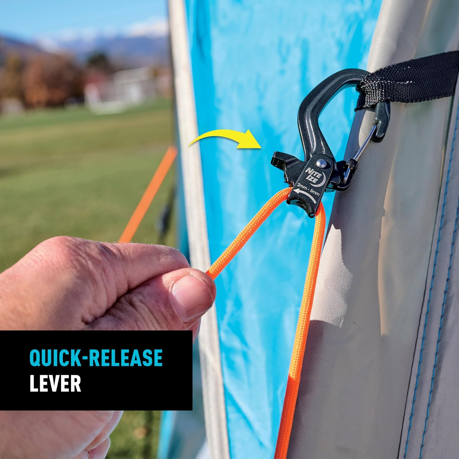 Nite IZE Camjam Slidelock Cord Tensioner & 3M Paracord - with Pull Lock and Quick Release Lever - 100Lb Load Limit - Fits Cord Sizes 2-5Mm - Small image number 3