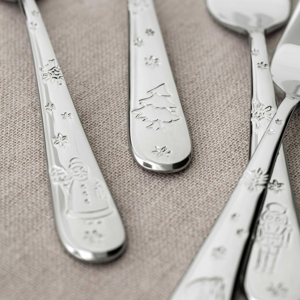Villeroy & Boch Toy'S Delight Cake Fork Set (6 Pcs) - Stainless Steel, Christmas Pattern Engraved Cutlery - 158 Mm image number 1