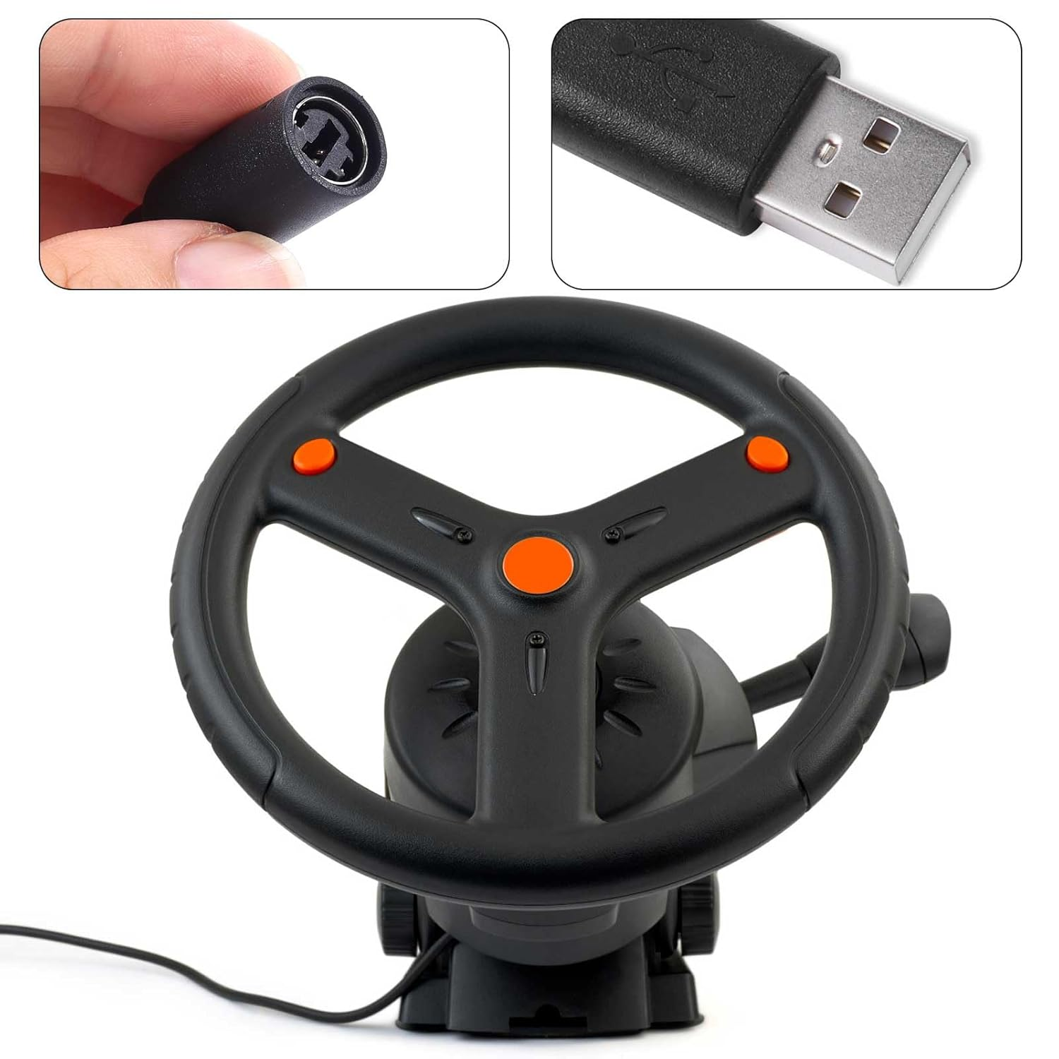 Usb Breakaway Cable, Usb Breakaway Cord Replacement for Logitech G920 G923 G27 G29 Driving Force Thrustmaster Ferrari 458 Spider Racing Wheel Cord