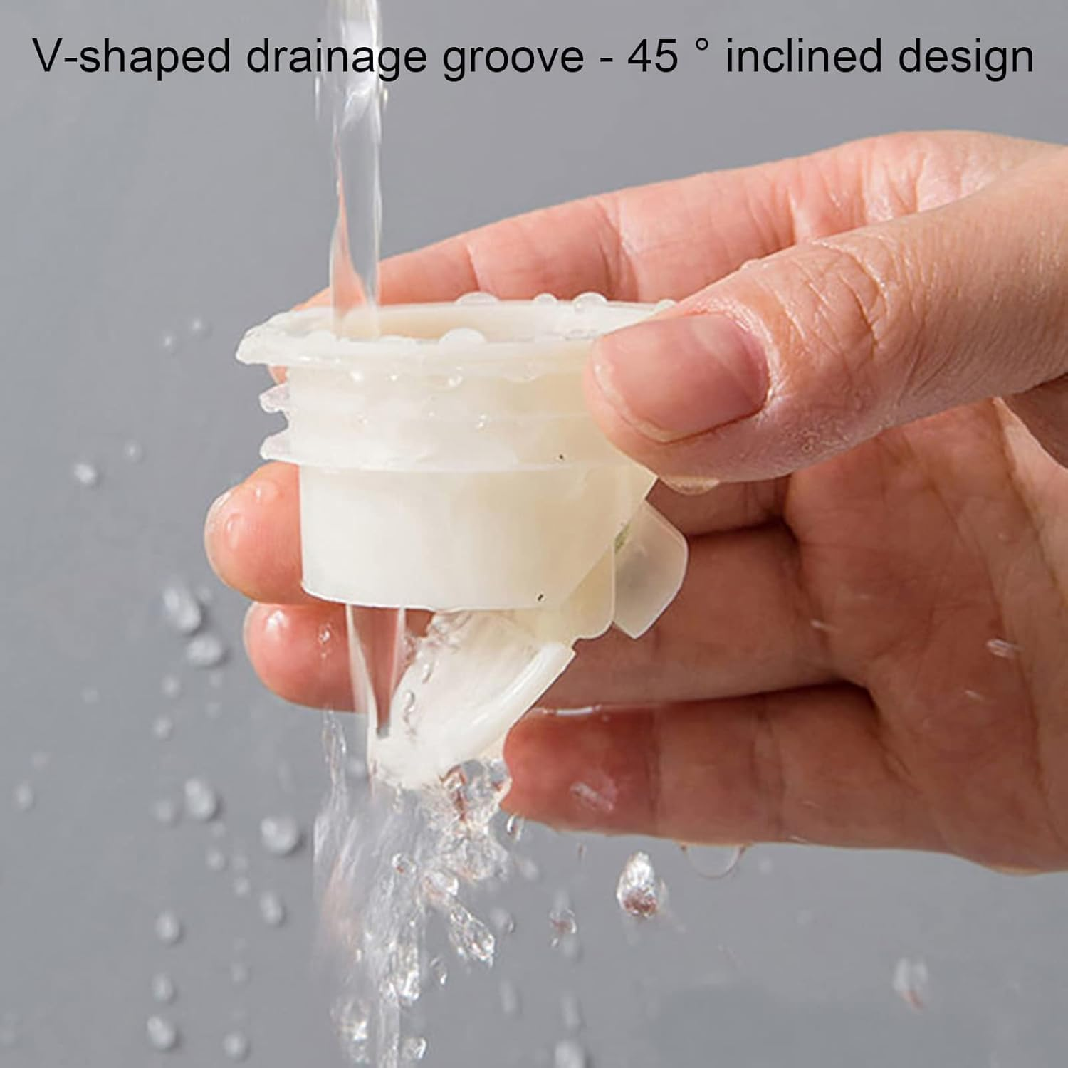 Drainage Preventer Valve,Odor Proof Shower Floor Stopper One Way Drain Valve Sewer Core Drainage Insert Plug Drain Strainer for Bathroom Kitchen Sink and Bathtub Accessories (White Medium, One Size) image number 5