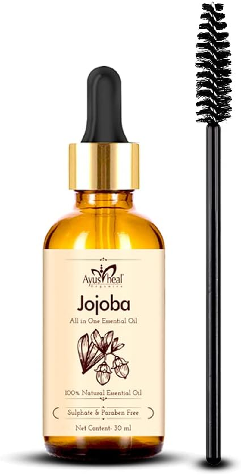Ayusheal Jojoba Carrier Oil 30ML, for Acne Prone Skin, Hair Conditioning, 100% Pure, Cold Pressed Oil image number 5