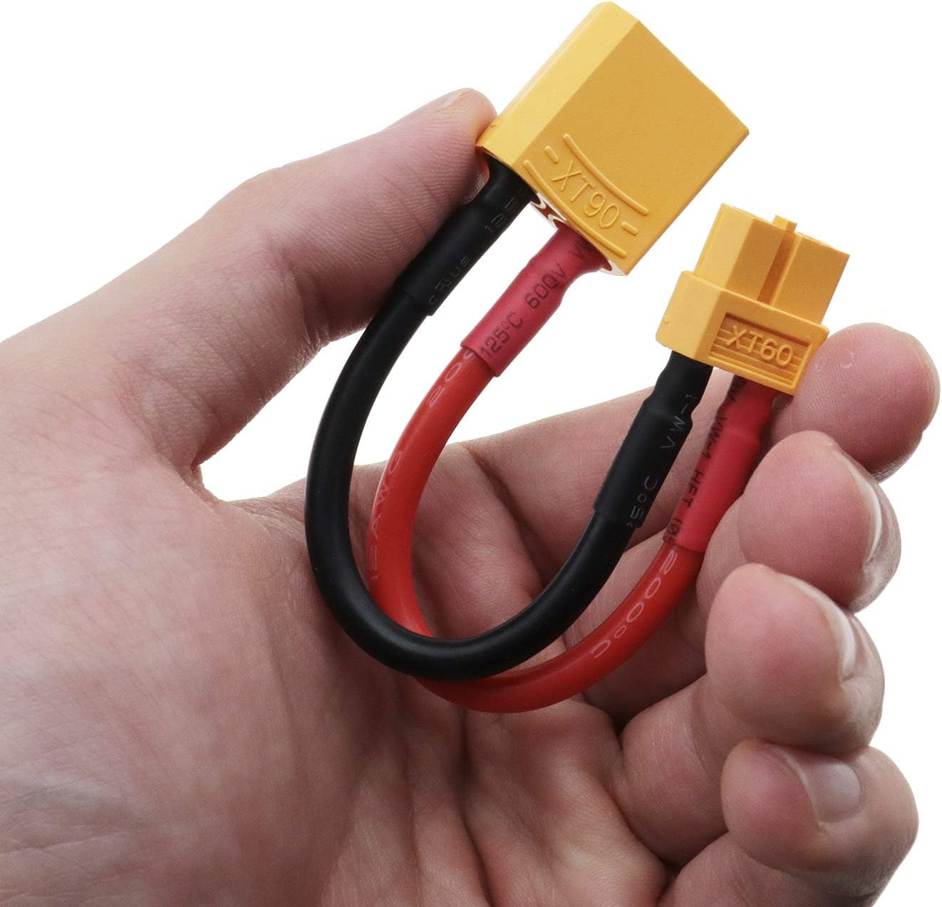 SING F LTD XT90 Male to XT60 Female Conversion Adapter Cable 10Cm/4Inch 12AWG Wire image number 5