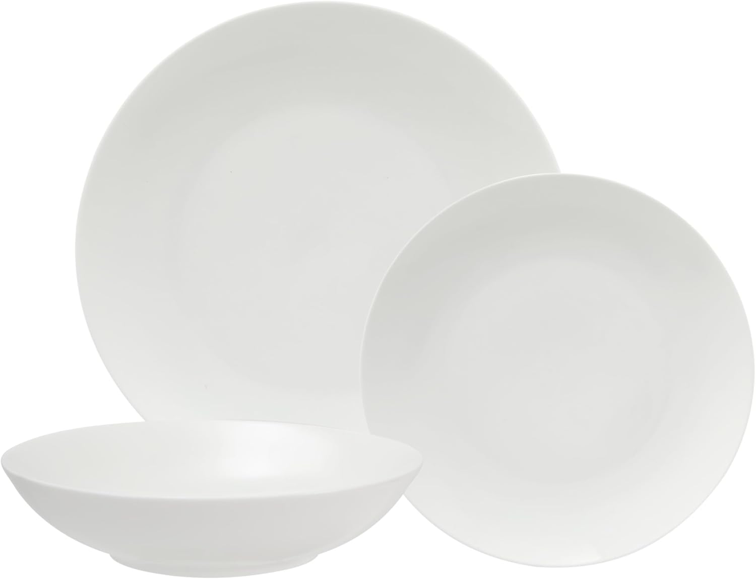 Maxwell & Williams White Basics Tribeca Coupe Dinner Set Gift Boxed (Set of 12)