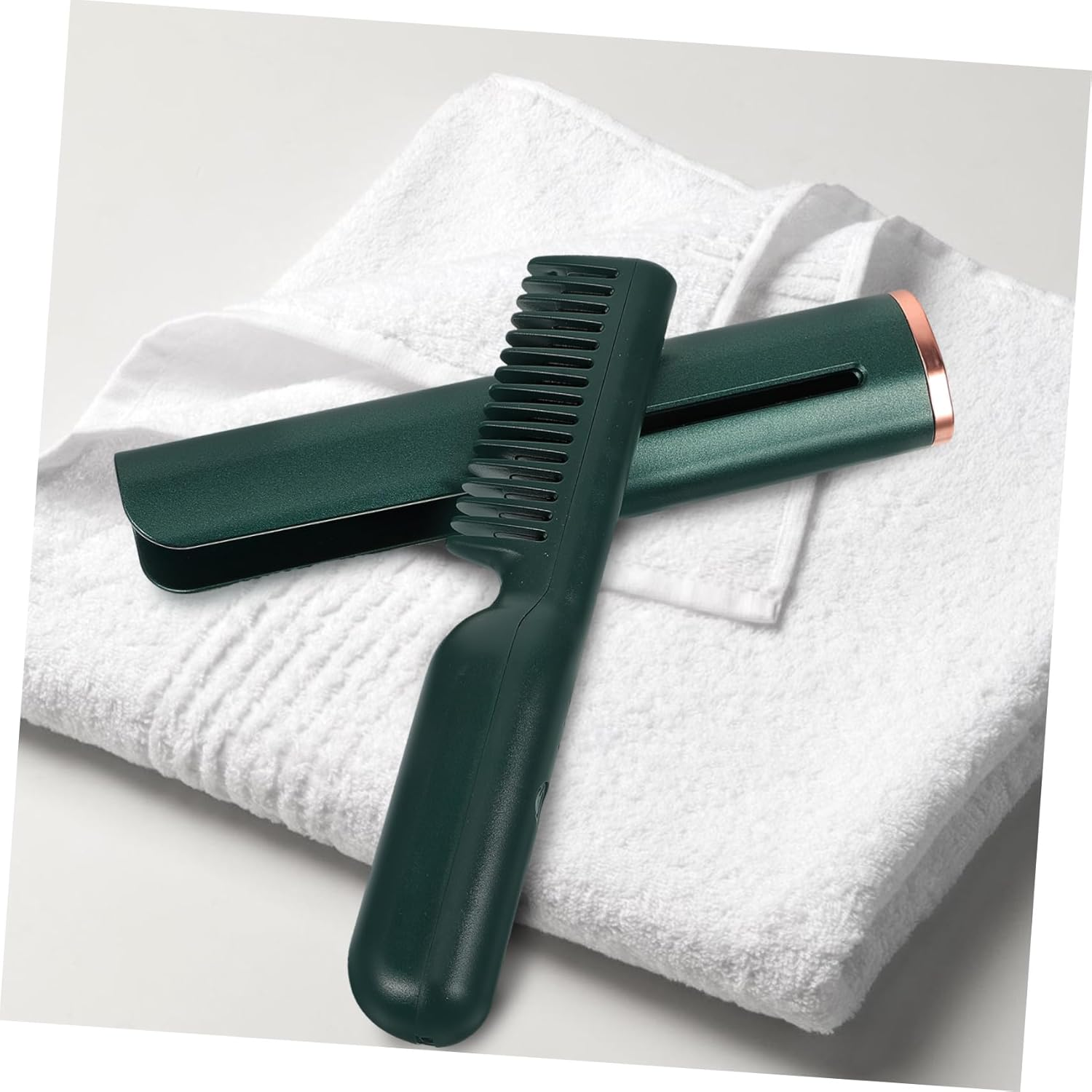 KAILIKETIY Portable Hair Comb Straightening Brush Electric Heating Comb for Wet Dry Use Compact Lightweight Hair Straightener for Travel Effortless Styling Quick Heat image number 3