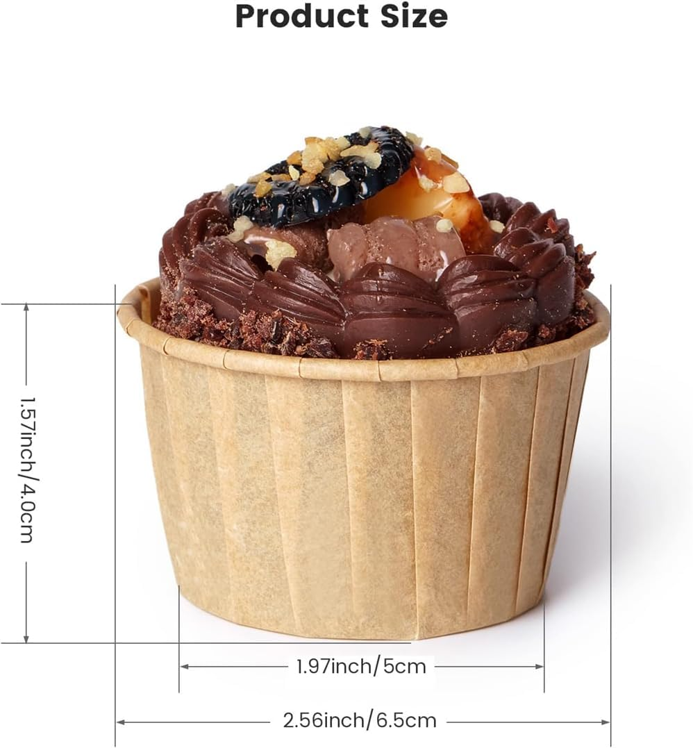 JOWILIN 150 Pcs Cupcake Paper Cups, Disposable Baking Cups, Cupcake Molds, Cupcake Liners, High Temperature-Resistant and Greaseproof Wrappers Paper, Muffin Holders for Birthday Party Wedding Baking image number 1