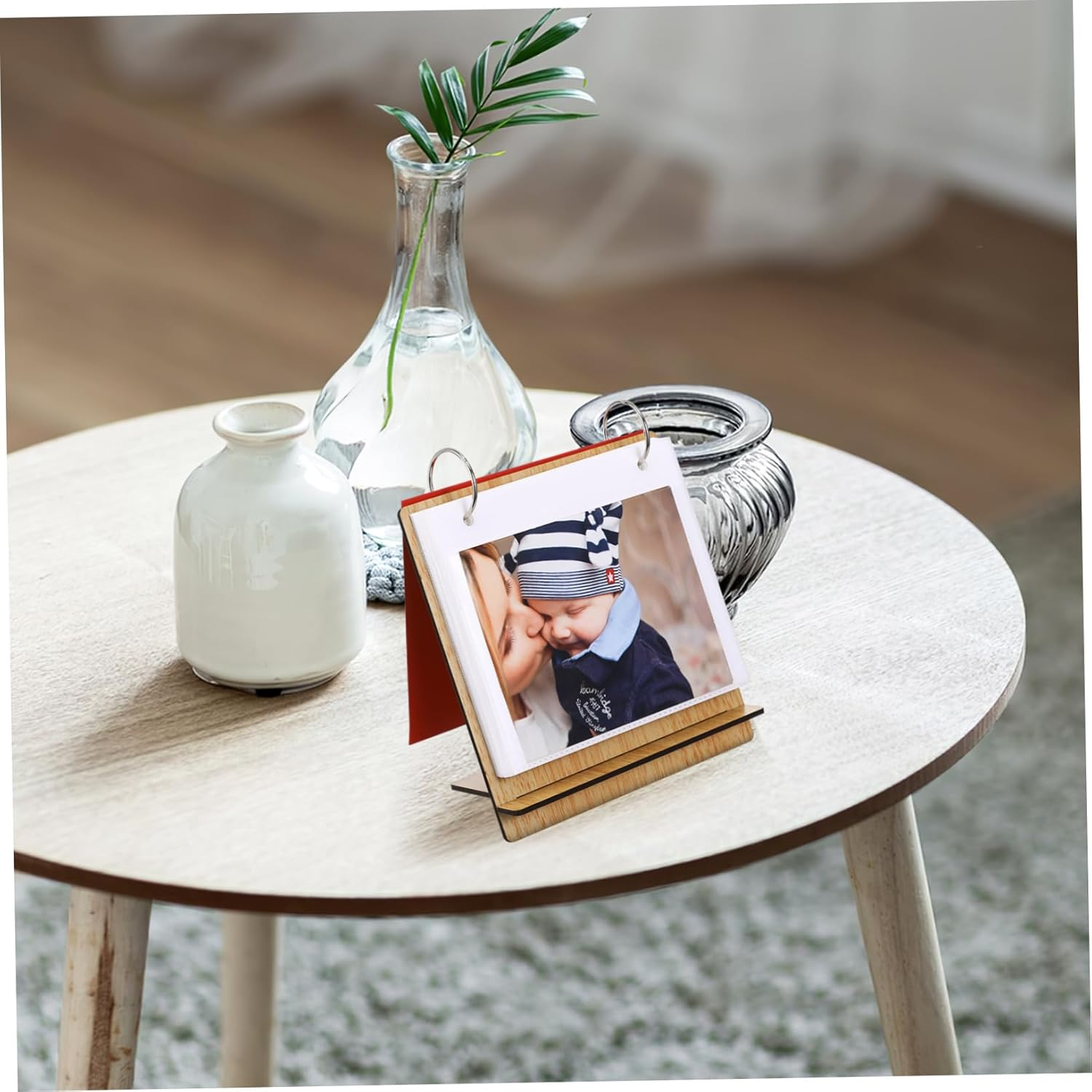 Generic Photo Album with Ample Storage Durable Pages Multi Function Picture Frame for Desk Display for Shower Decorations and Growth Memories image number 5