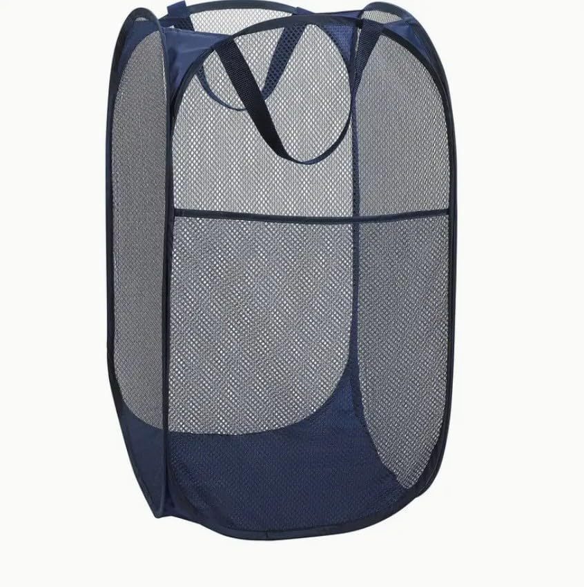 Collapsible Mesh Foldable Hamper 34X55Cm (Navy Blue, 34X55Cm) image number 5