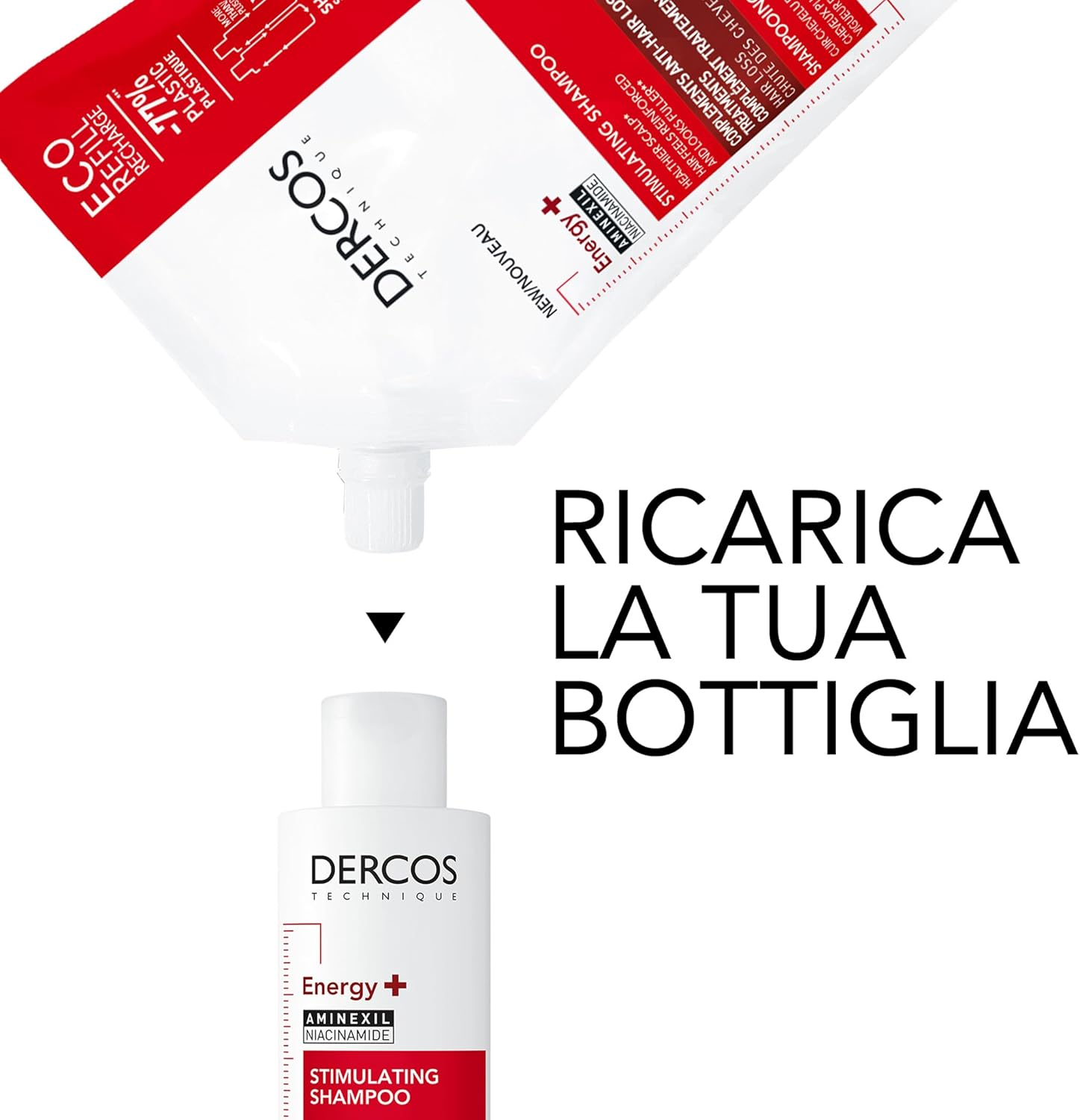 Vichy Dercos Energy+ Stimulating Shampoo Refill 500 Ml image number 5