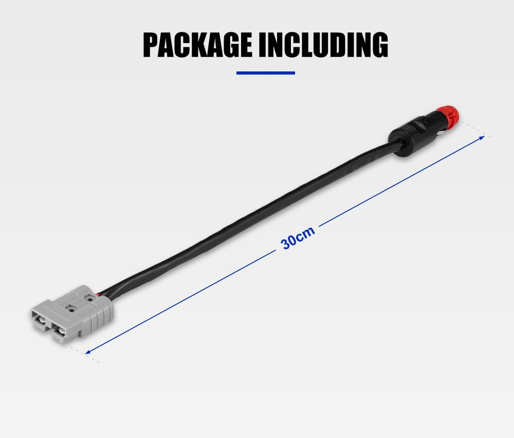 ATEM POWER 12V Cigarette to Anderson Plug Cable 30CM, 50A Anderson 12AWG Extension Wiring Kit with 8A Fuse, for Oven Fridge Off-Grid Camping System image number 1