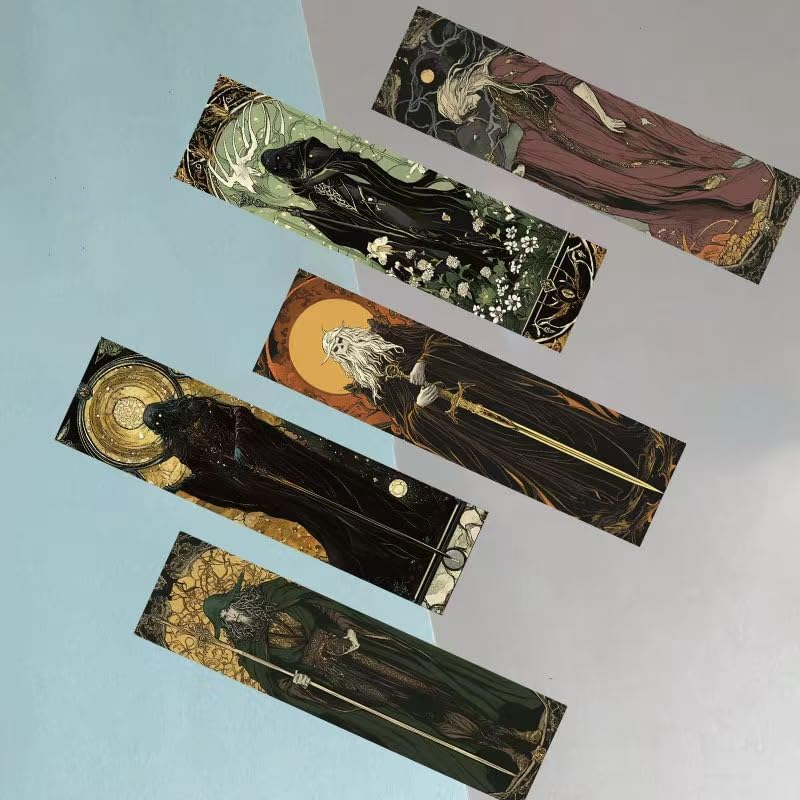 30 Pcs Book Tracker Bookmarks Bulk 5.9 X 1.5 Inch Paper Tracking Bookmark Reading Page Markers for Book Lovers Students School (Skull) - Cat image number 7