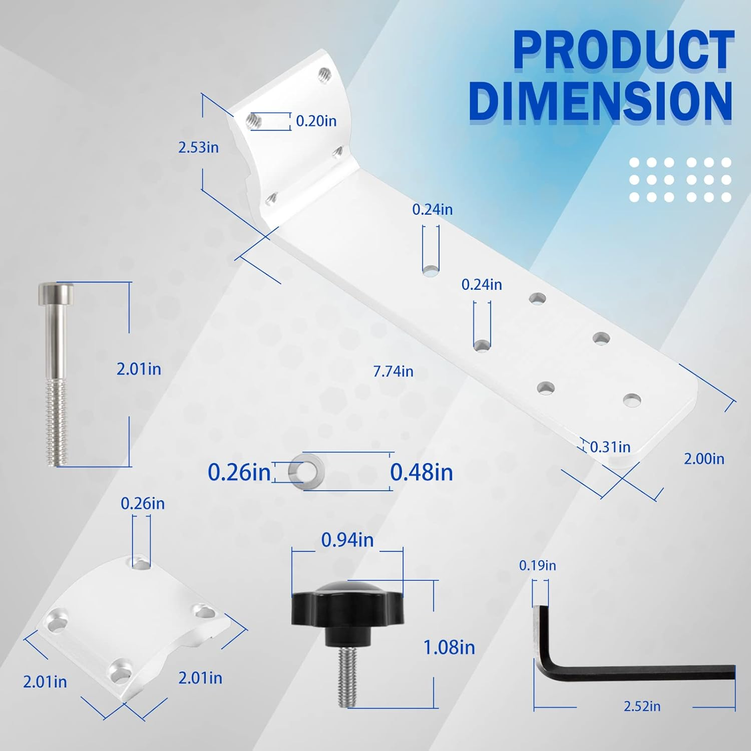 58182 Inboard/Outboard Boat Rail Grill Mount Stow N' Go Grill Rail Mount Kit for Kuma Grill for 7/8" - 1-1/4" round Horizontal Railings or on 1-1/4" Square Railings image number 6