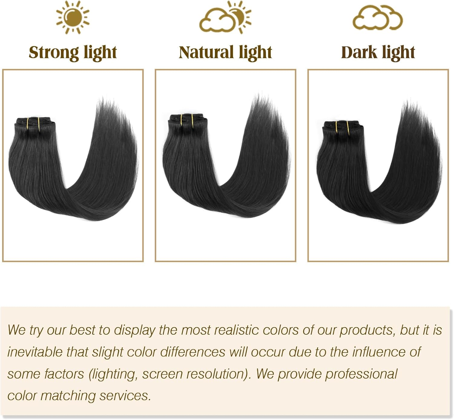 ABH AMAZINGBEAUTY HAIR 22 Inch Clip in Hair Extensions Real Human Hair Jet Black Straight Thick Remy Hair Extensions #1 8Pcs 120G image number 7