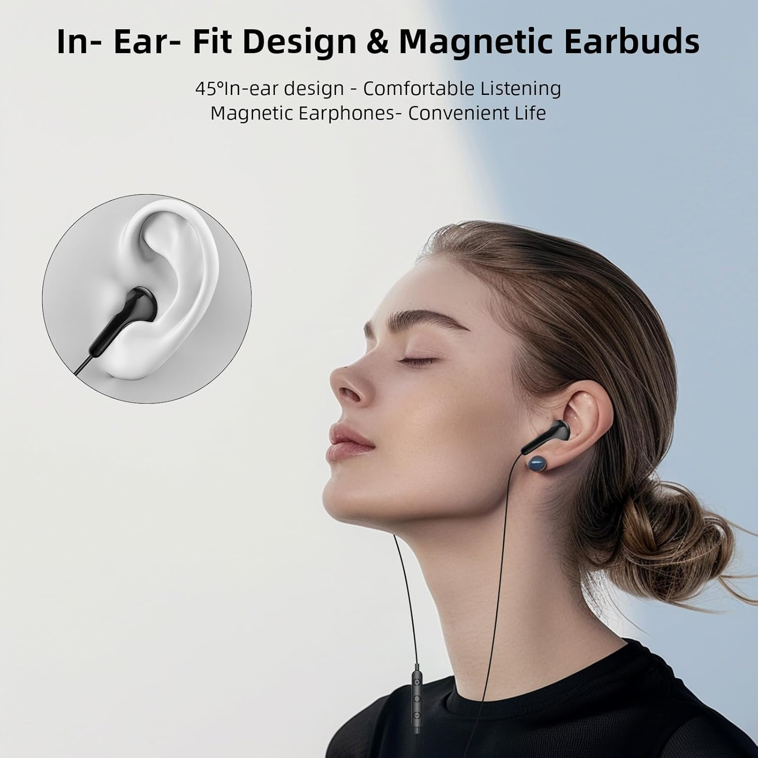 AUX 3.5Mm Wired Earbuds with Mic & In-Line Volume Control Headphones, Crystal Clear Audio Noise Isolation Corded for 3.5Mm Jack In-Ear Buds for Iphone, Samsung, Computer, Laptop, Kids, School Students image number 6