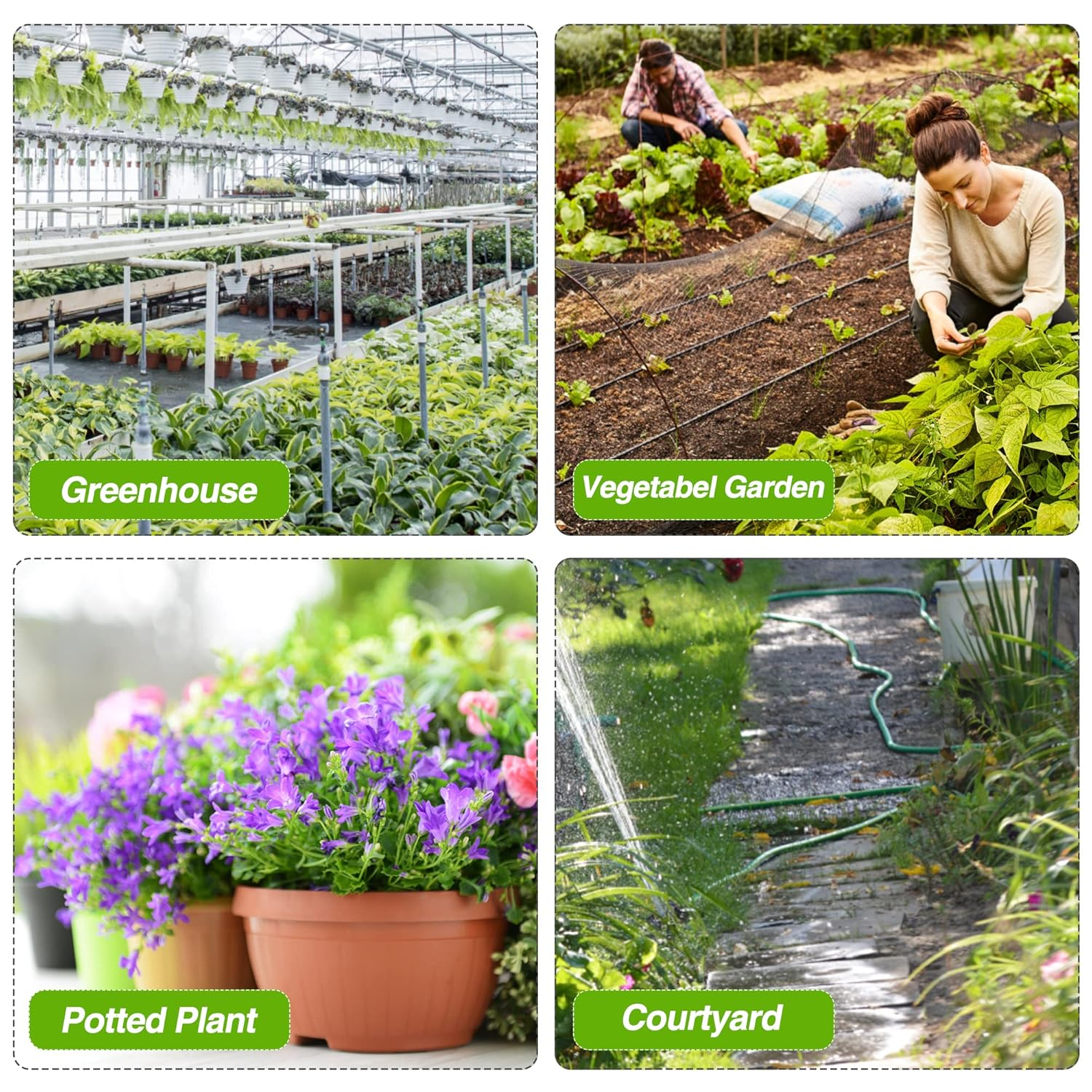 Cozy Tower 36 Pcs Drip Irrigation Kit 1/2 Inch Drip Irrigation Fittings Parts, Irrigation Tubing Fittings Hose Barbed Connectors, Including 2 Crosses 10 Tees 6 Elbows 12 Couplings 6 End Plugs image number 1