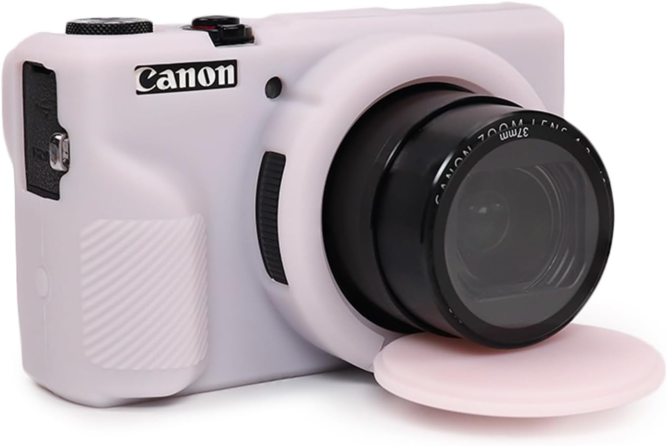 Case for Canon Powershot G7X Mark III Digital Camera, Soft Silicone G7X Mark III Camera Case Accessories, Protective Cover Case for G7XIII G7X3 with Detachable Lens Cover - Black