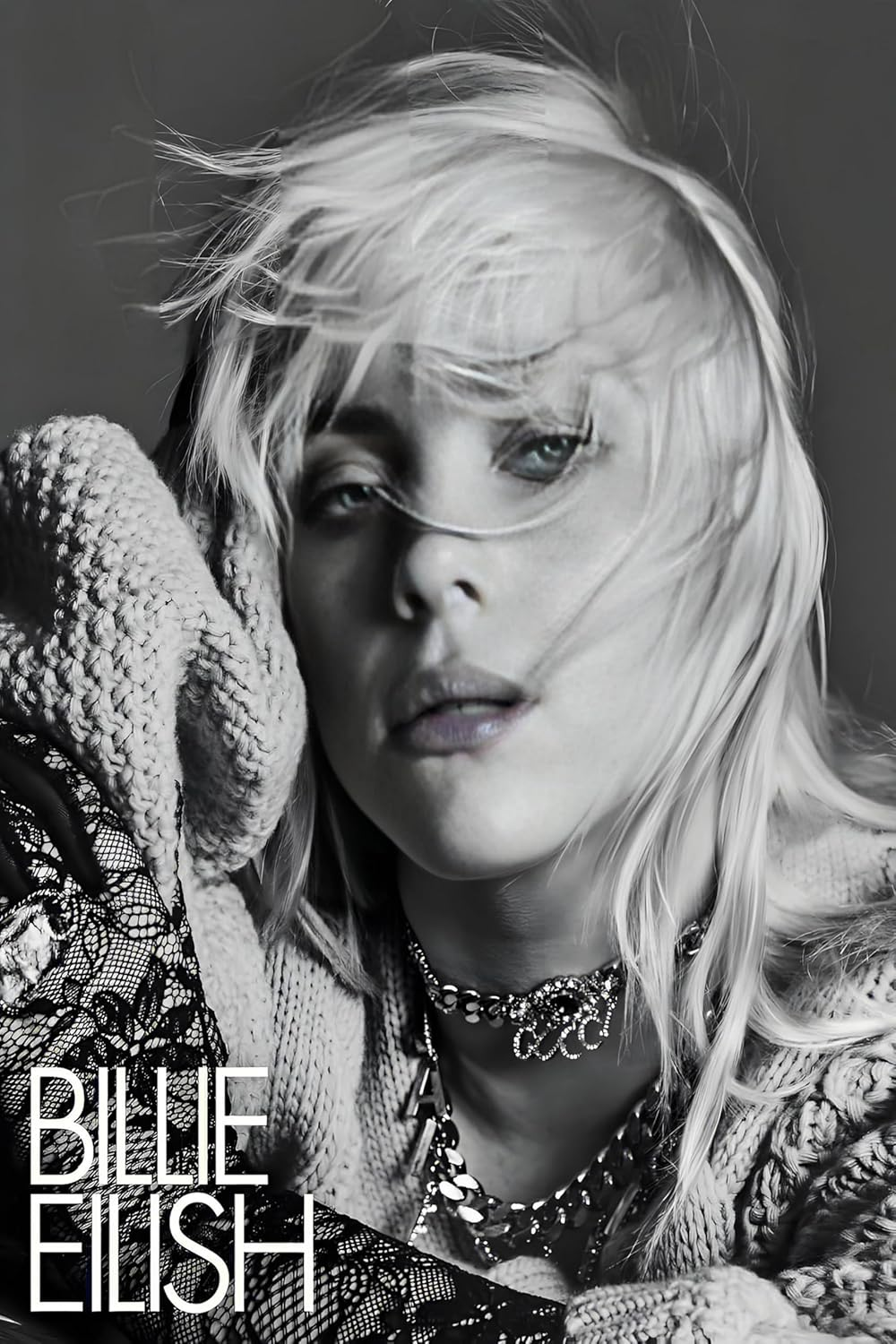 Billie Eilish Canvas Poster Painting Wall Art Picture Home Decor Print for Bedroom Living Room Dorm Study Bar Office 16X24Inch(40X60Cm) Unframe-Style image number 3