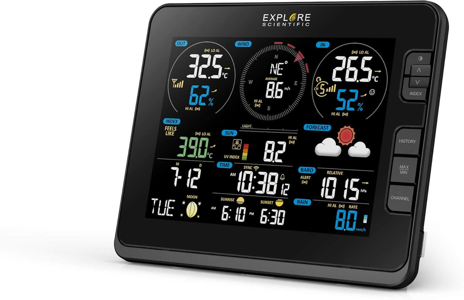 Explore Scientific Weather Station 7 in 1 Wifi Advanced Professional Weather Station, (WSX3001) image number 2