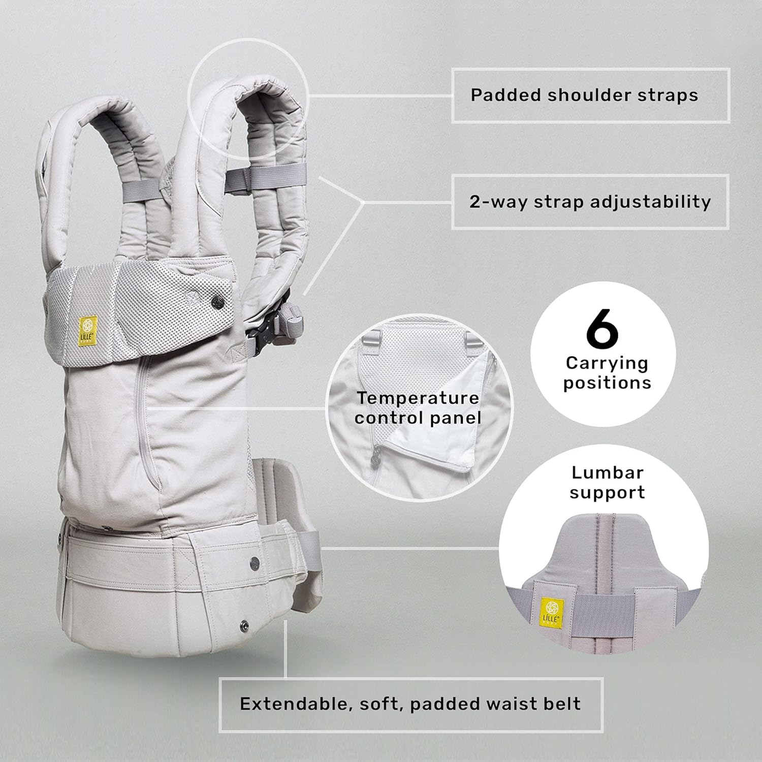 Lillebaby Complete 6-In-1 All Seasons Baby Carrier, Chambray image number 2