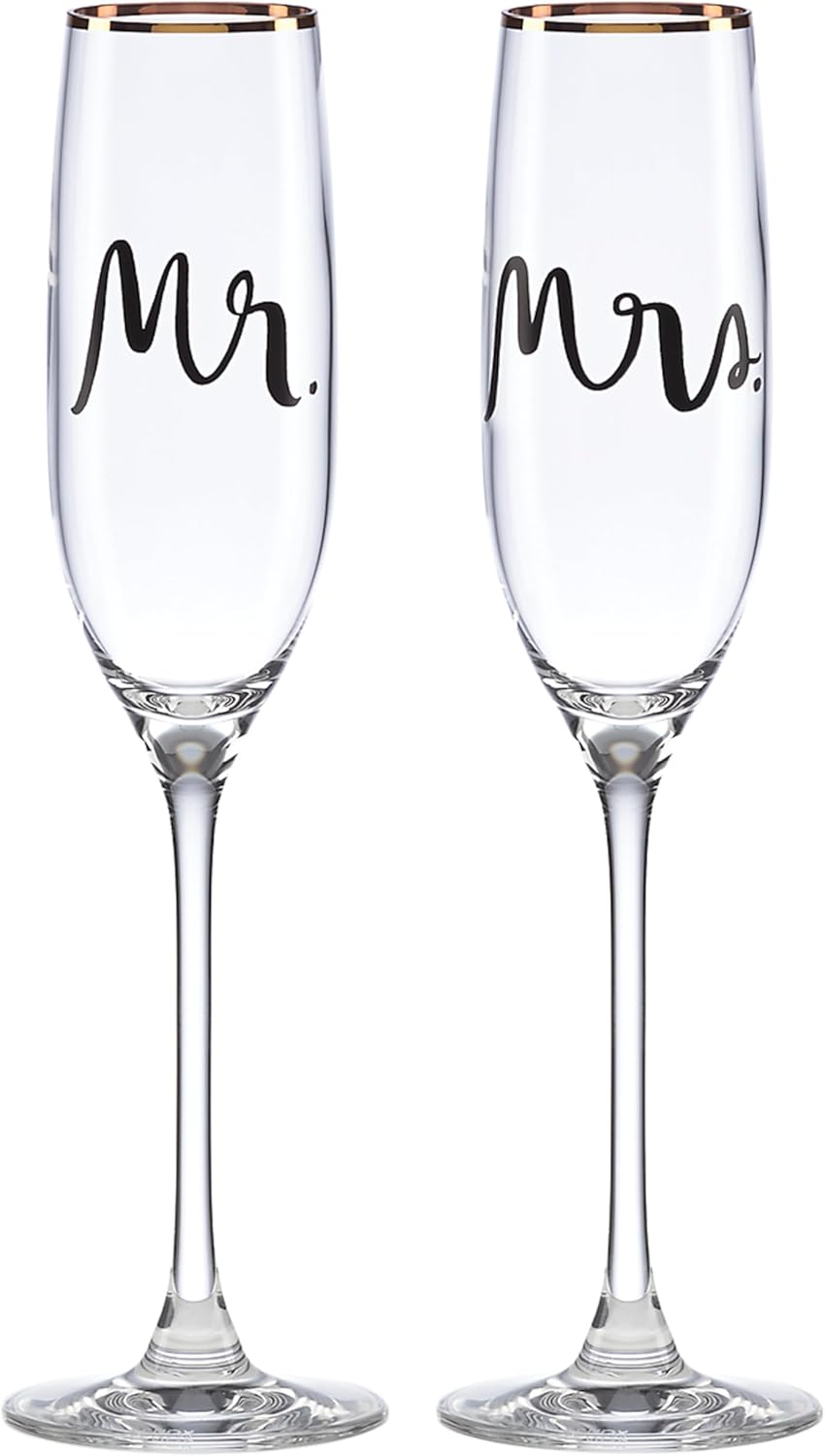 Kate Spade New York Bridal Party Mrs. 2Pc Mug Set, 1.55 LB, White