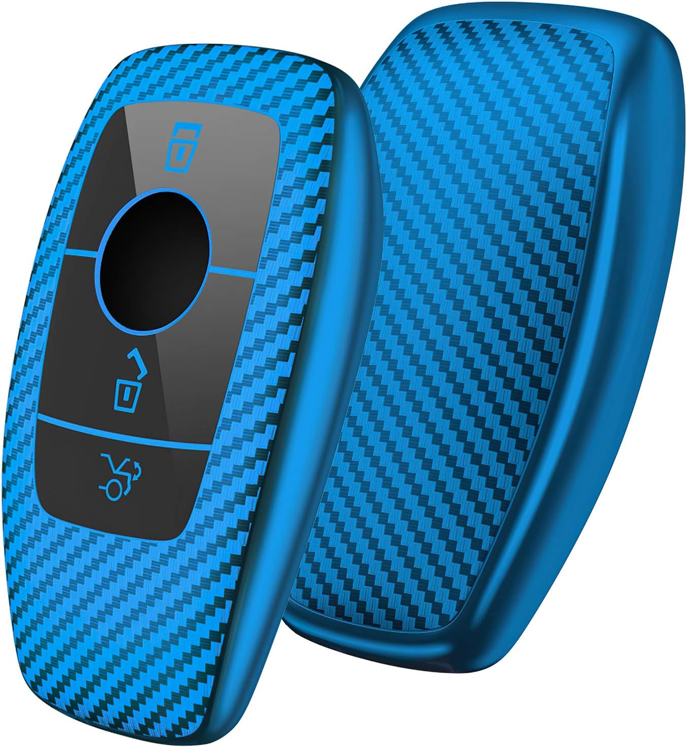 OATSBASF Key Cover for Mercedes,Car Key Protective Cover for Mercedes Benz E Class 2017 S 2018 Remote Fob Key (Golden Edge-Black)