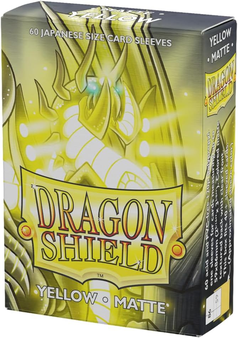 Arcane Tinmen Sleeves Dragon Shield Japanesebox 60 Yellow Matte Accessories image number 4